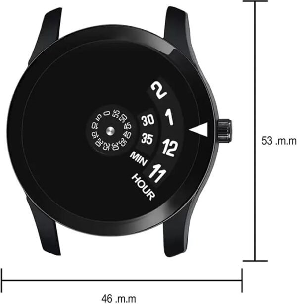 Stylish & Unique Men Black Rubber Watch - Image 2