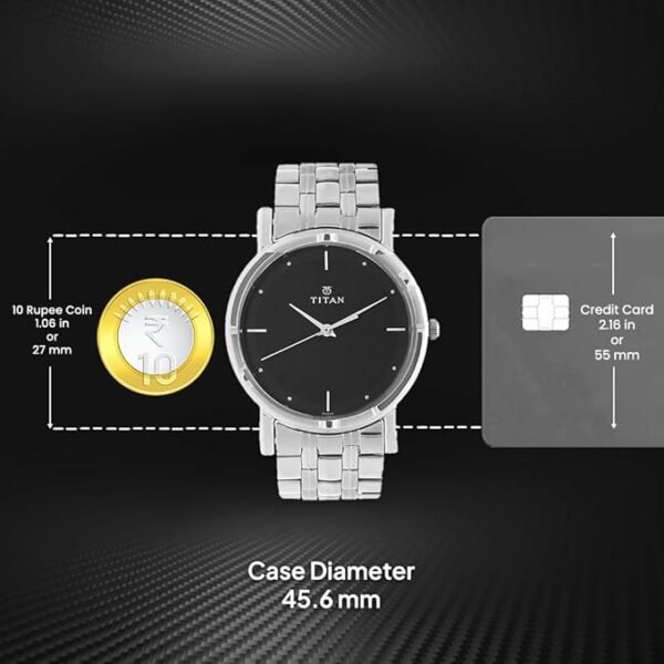 Titan Karishma Analog Black Dial Men's Watch NM1639SM02/NN1639SM02 - Image 4