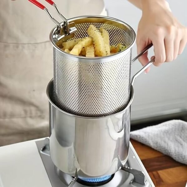 Stainless Steel Deep Frying Pot Strainer - Image 4