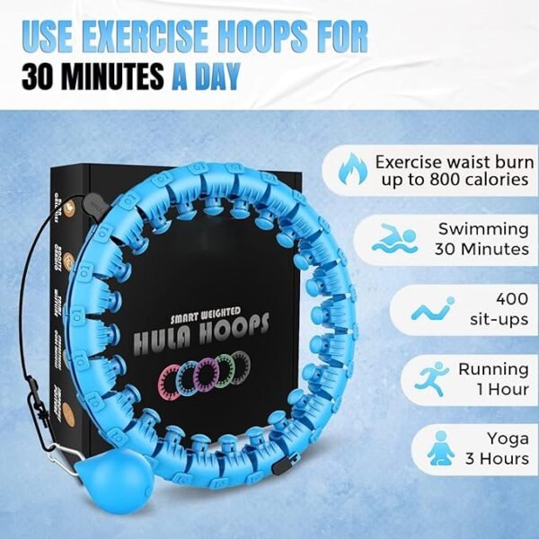 Smart Weighted Hula Hoop – 24 Detachable Knots - Image 2
