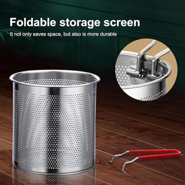 Stainless Steel Deep Frying Pot Strainer - Image 3