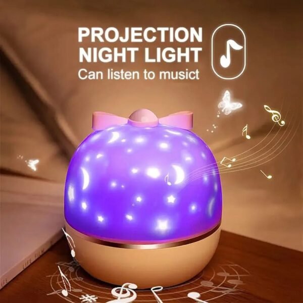 360° Bunny Star Projector Night Light – LED Ceiling Lamp with 21 Films for Kids & Bedroom Decor - Image 7